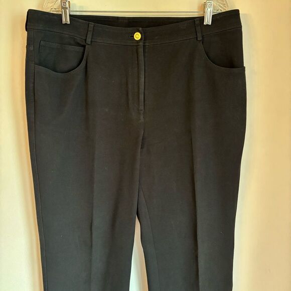 St. John Women’s black wide leg stretch jeans size 16 - EUC! - Picture 2 of 11
